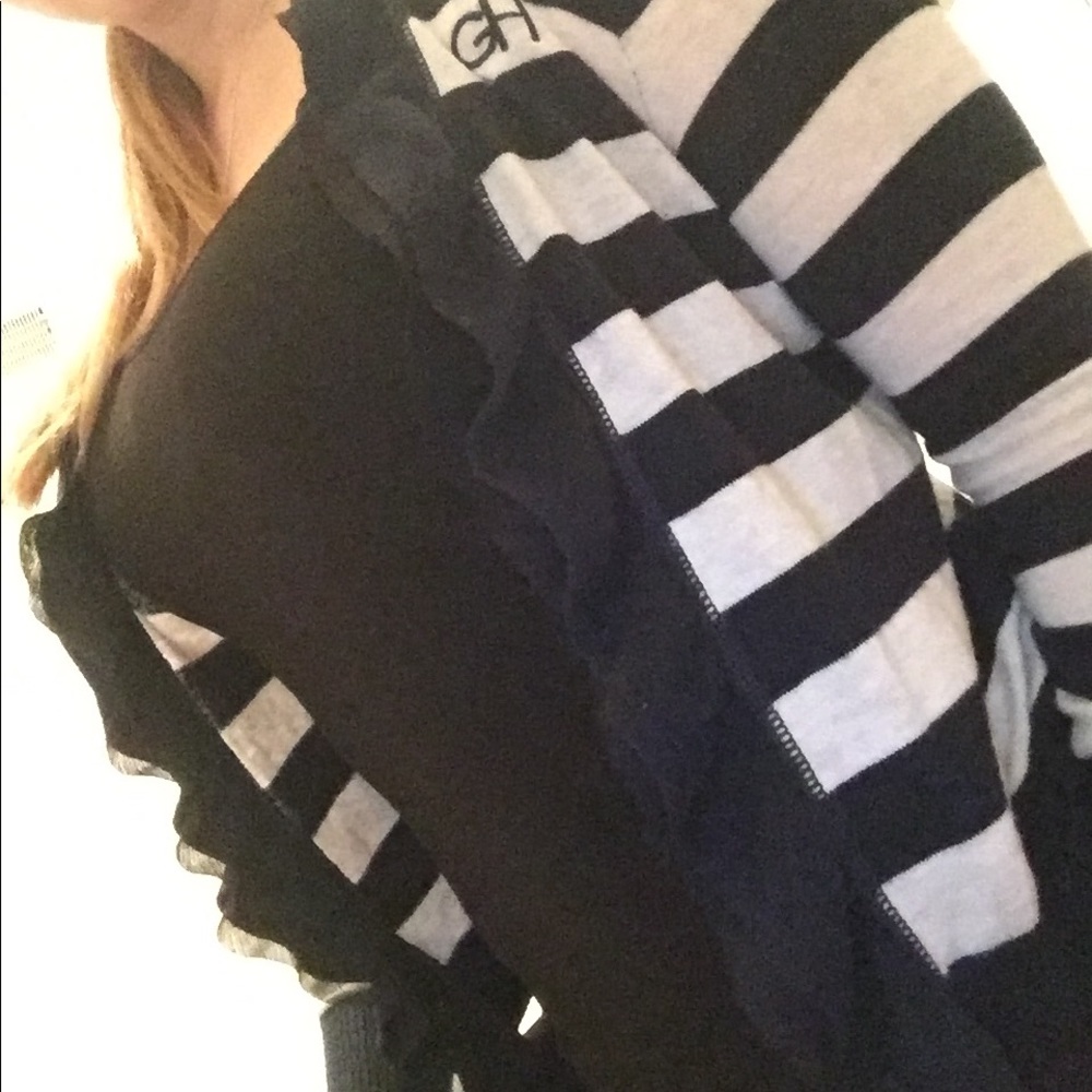Blue/black and white cardigan